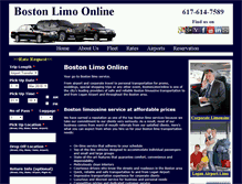 Tablet Screenshot of bostonlimoonline.com